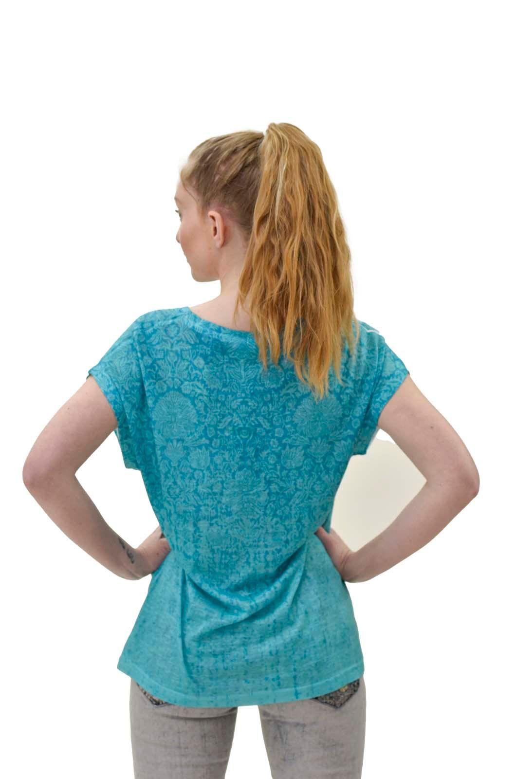 Polera sublimada degrade turquesa Alexandra Cid-2