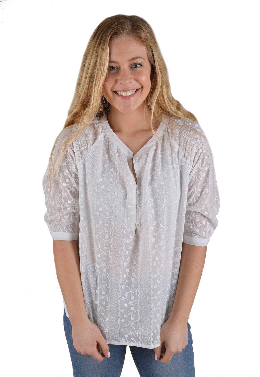 Blusa Broderie Chic Crudo alexandra Cid-0