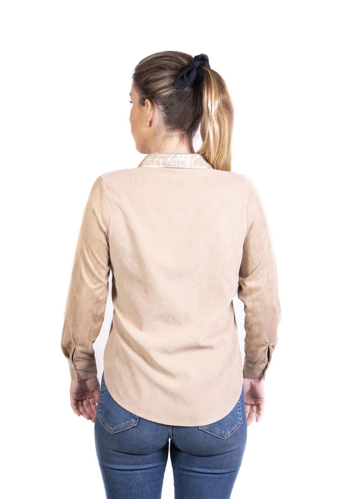 Blusa Suede Khaki Alexandra Cid-2