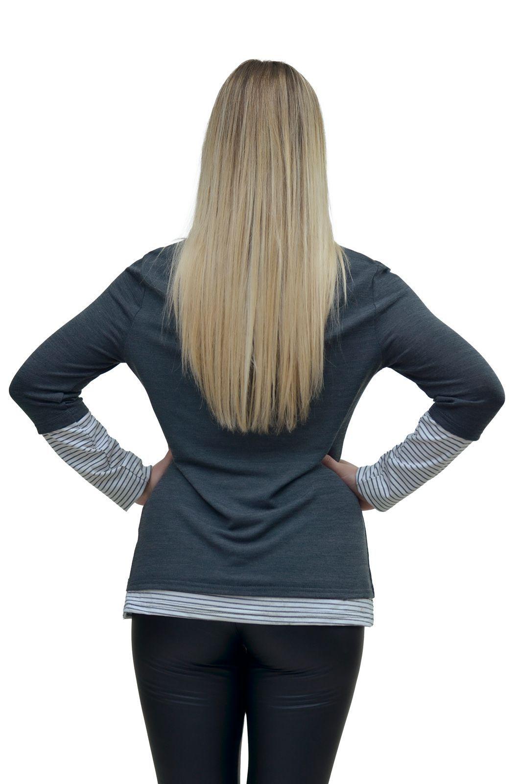 Polera aplicación manga marengo Alexandra Cid-2