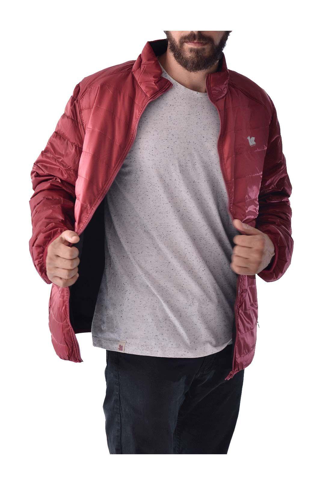 Parca Down Jacket Hombre Reversible Roja Local Crew-4