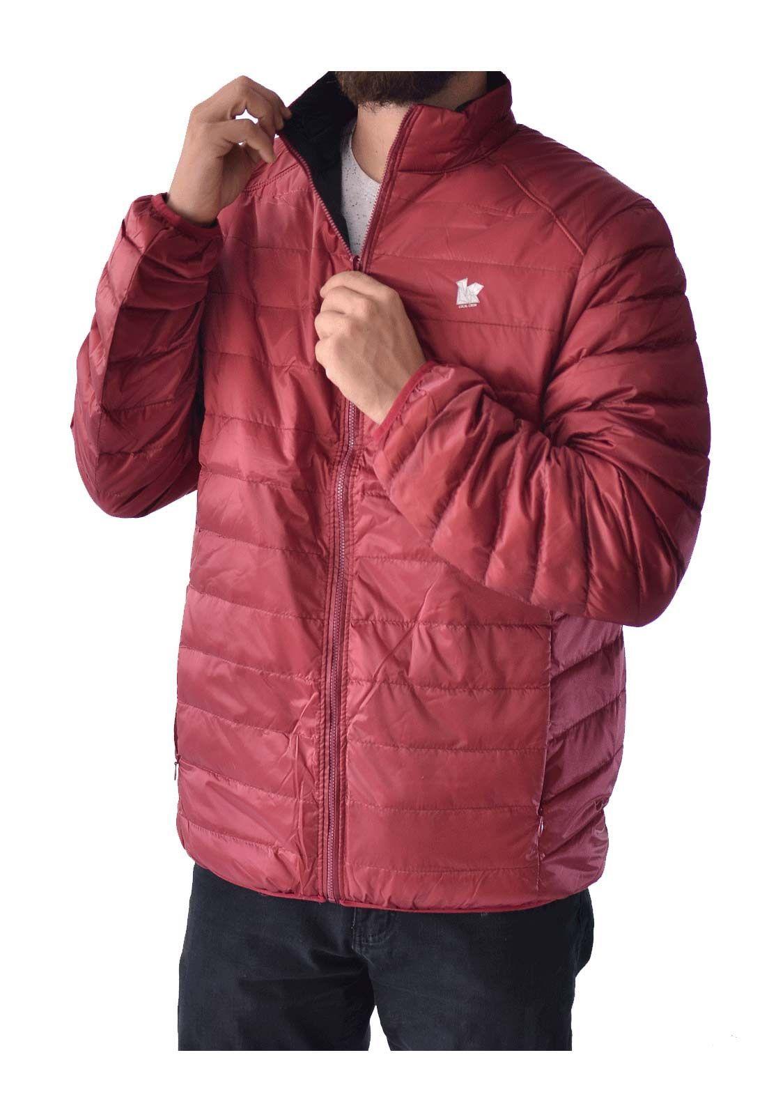 Parca Down Jacket Hombre Reversible Roja Local Crew-2