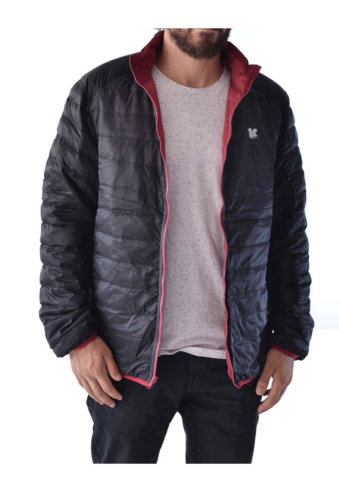 Parca Down Jacket Hombre Reversible Roja Local Crew-0