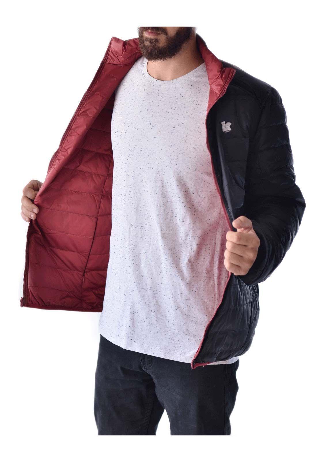 Parca Down Jacket Hombre Reversible Roja Local Crew-1