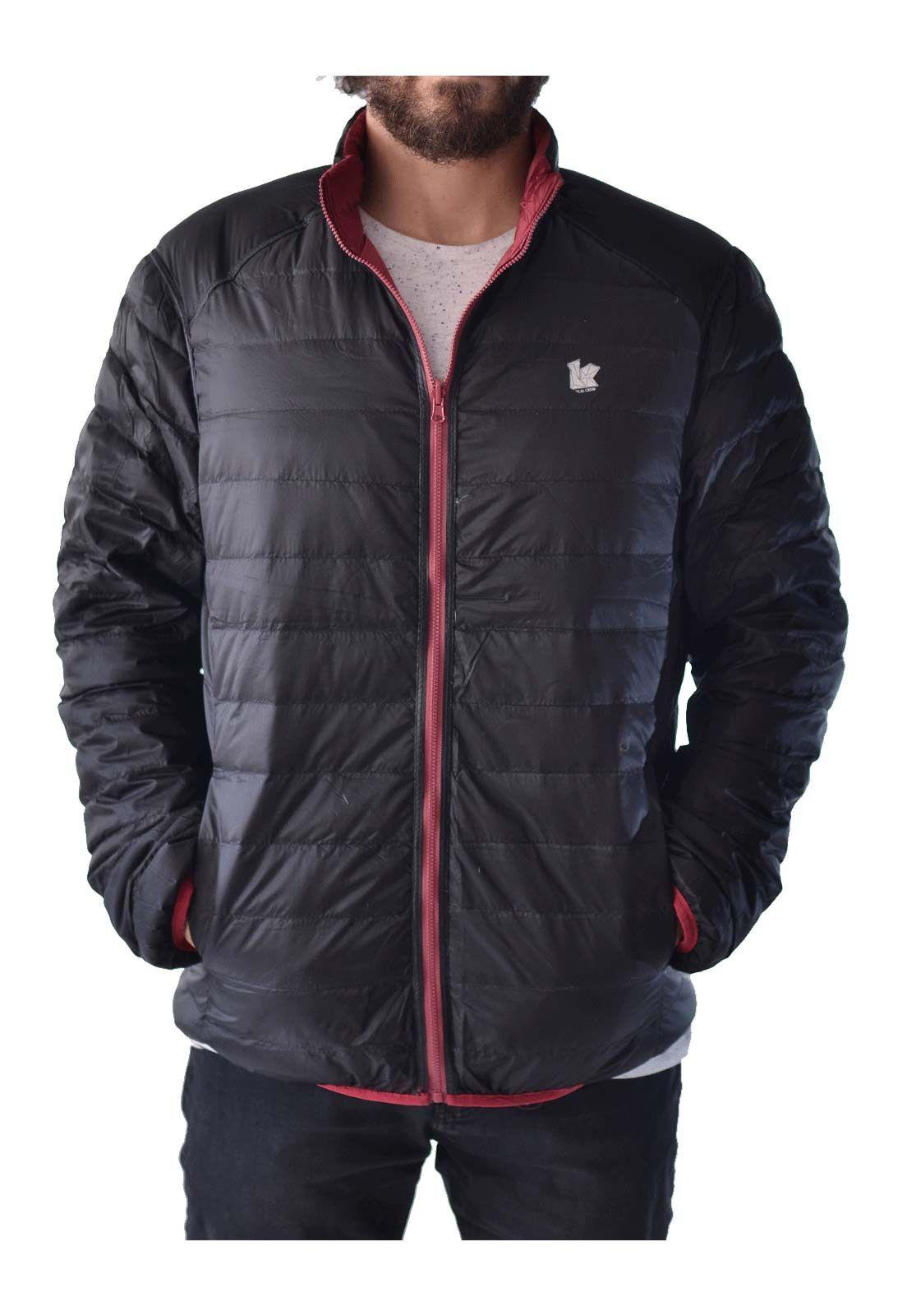 Parca Down Jacket Hombre Reversible Roja Local Crew-3