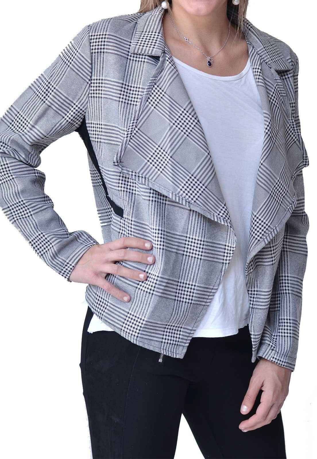 Tapado Principe De Gales Gris Alexandra Cid-0