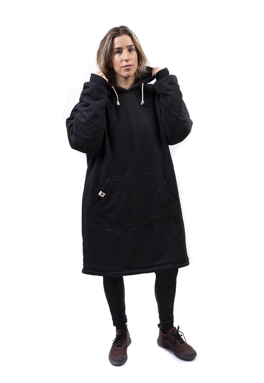 Hoodie Oversize Negro Local Crew-0