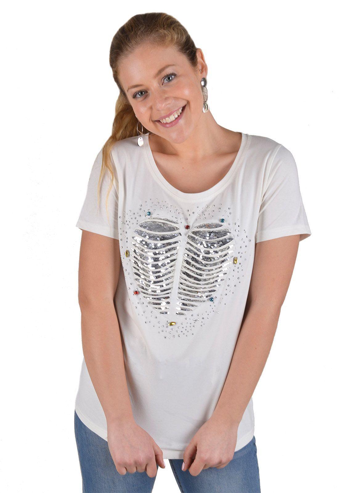Polera Corazón Blanco Alexandra Cid-0