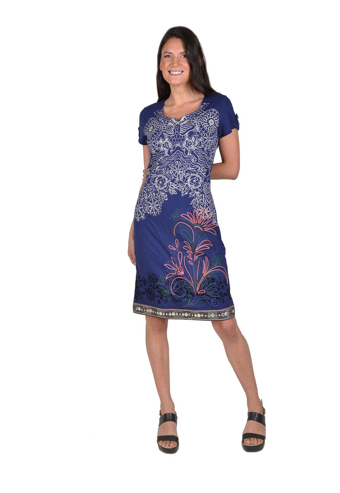 Vestido Azul Alexandra Cid-0