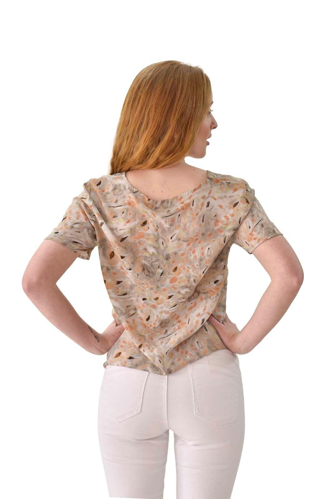 Blusa estampada beige Alexandra Cid-2