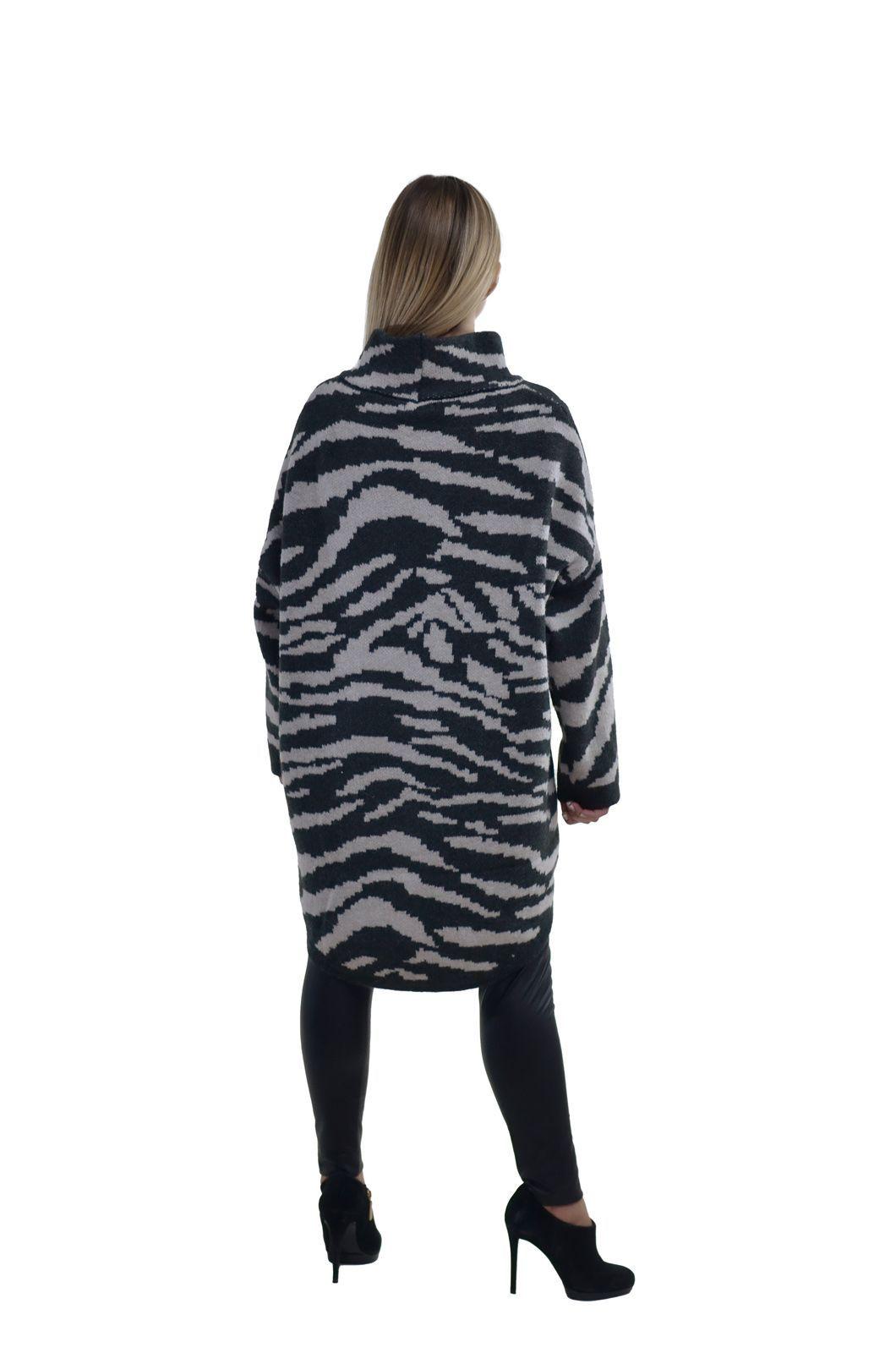 Sweater Oversize Cebra Gris Alexandra Cid-2