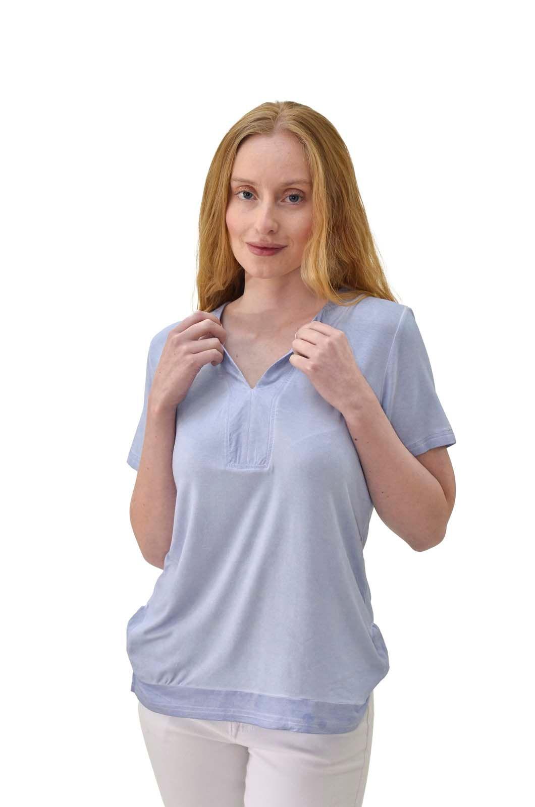 Polera aplicacion swead azul Alexandra Cid-2