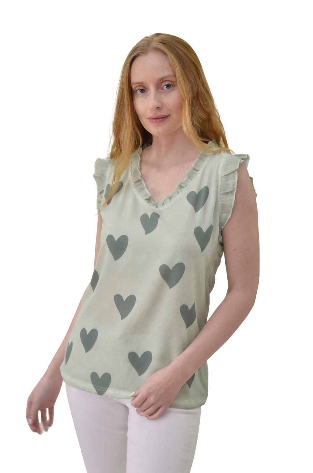 Polera vuelos verde Alexandra Cid-0