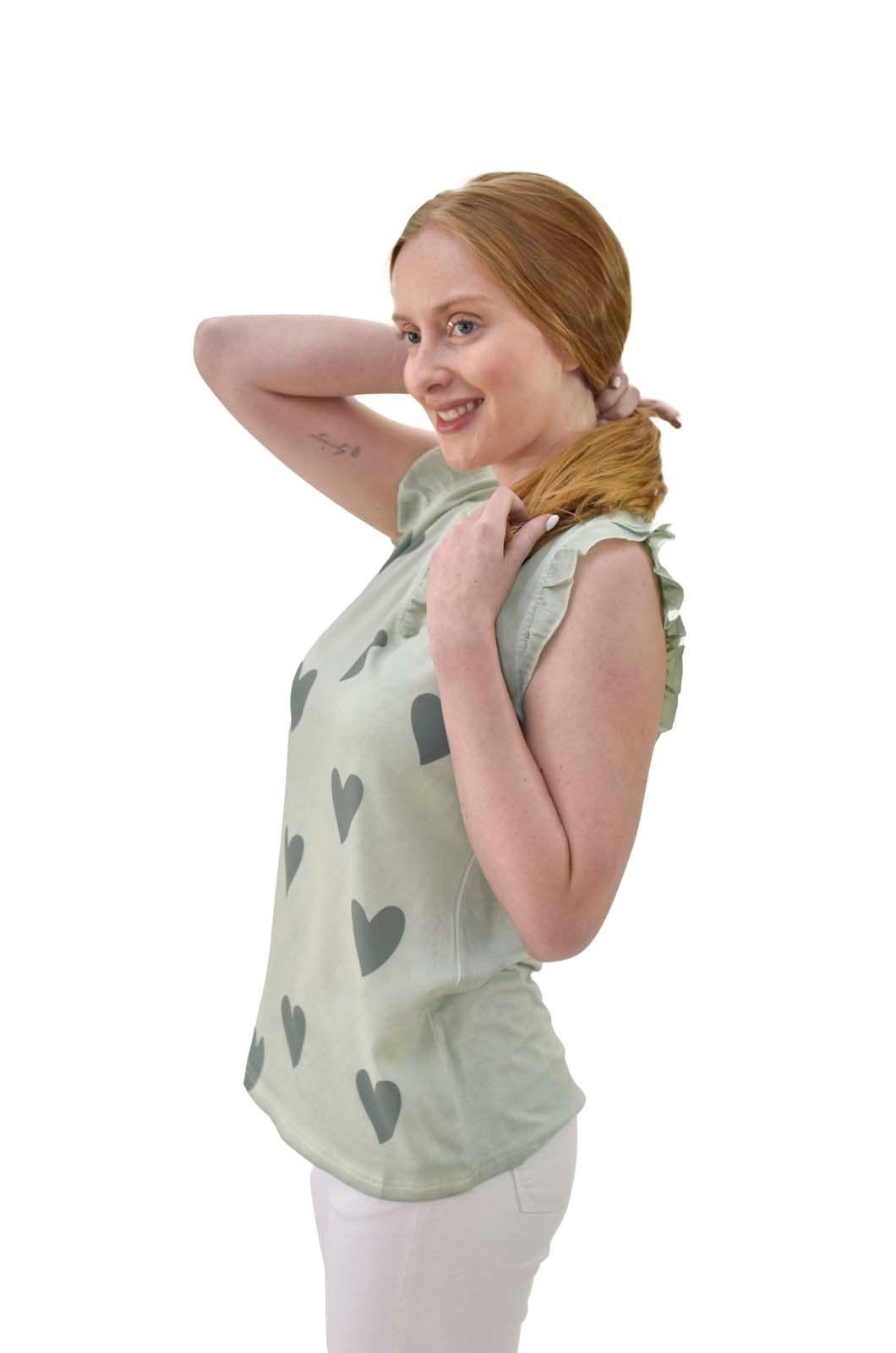 Polera vuelos verde Alexandra Cid-1