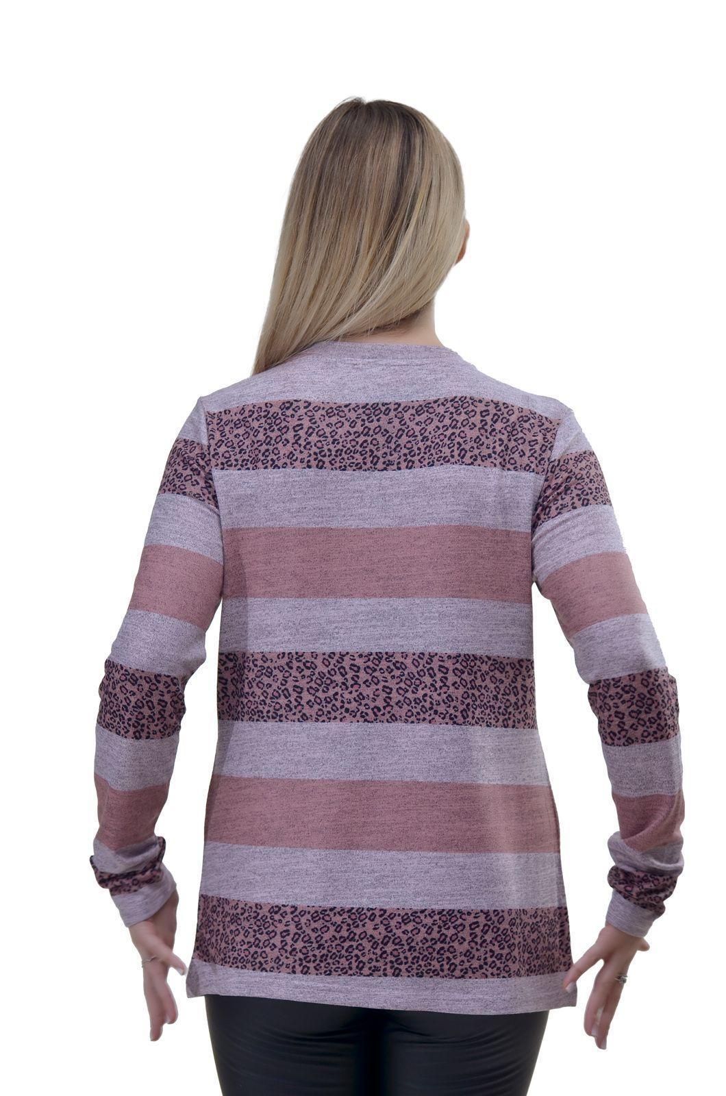 Polera Listada Animal Rosado Alexandra Cid-2