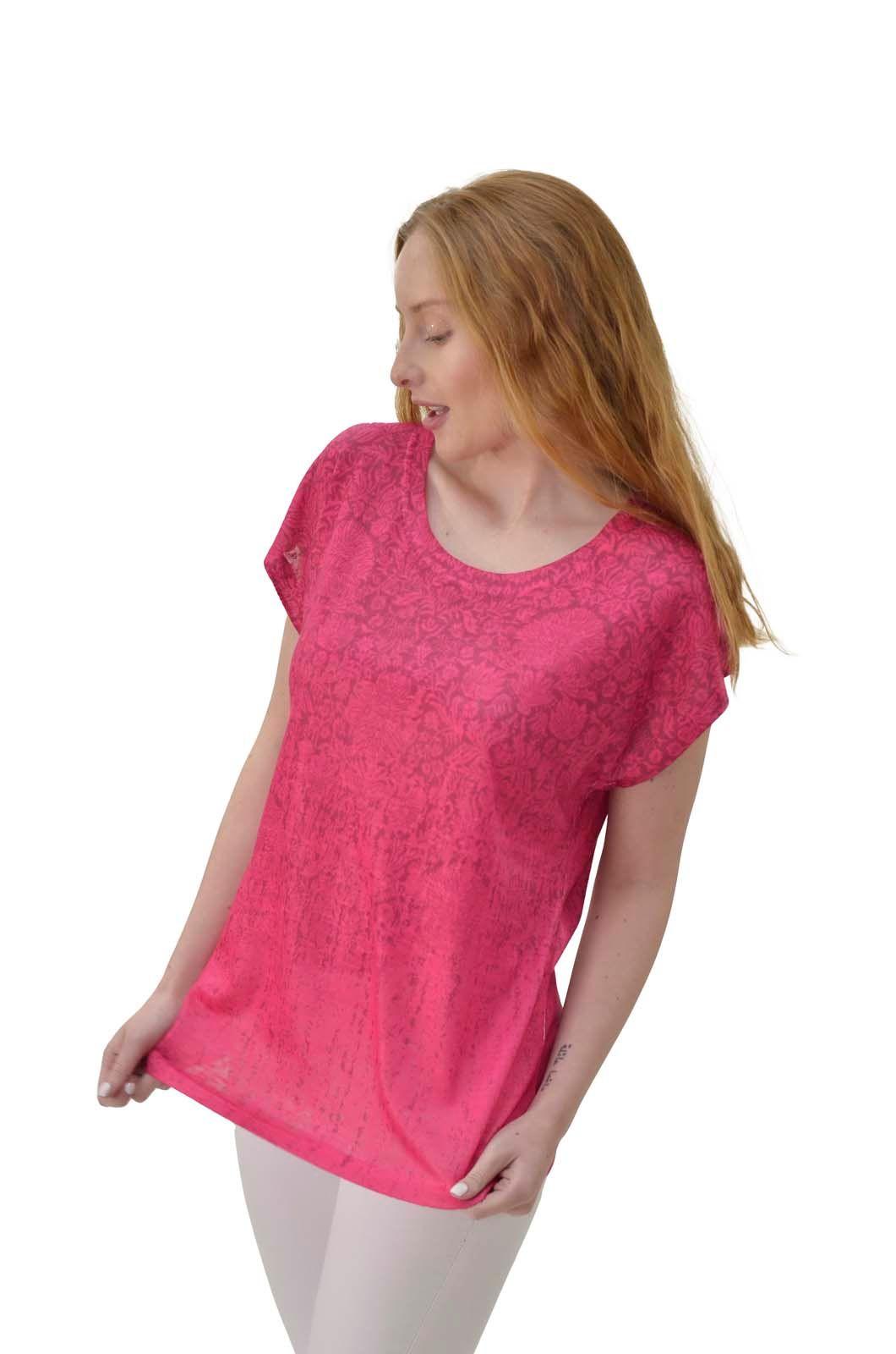 Polera sublimada degrade fucsia Alexandra Cid-2