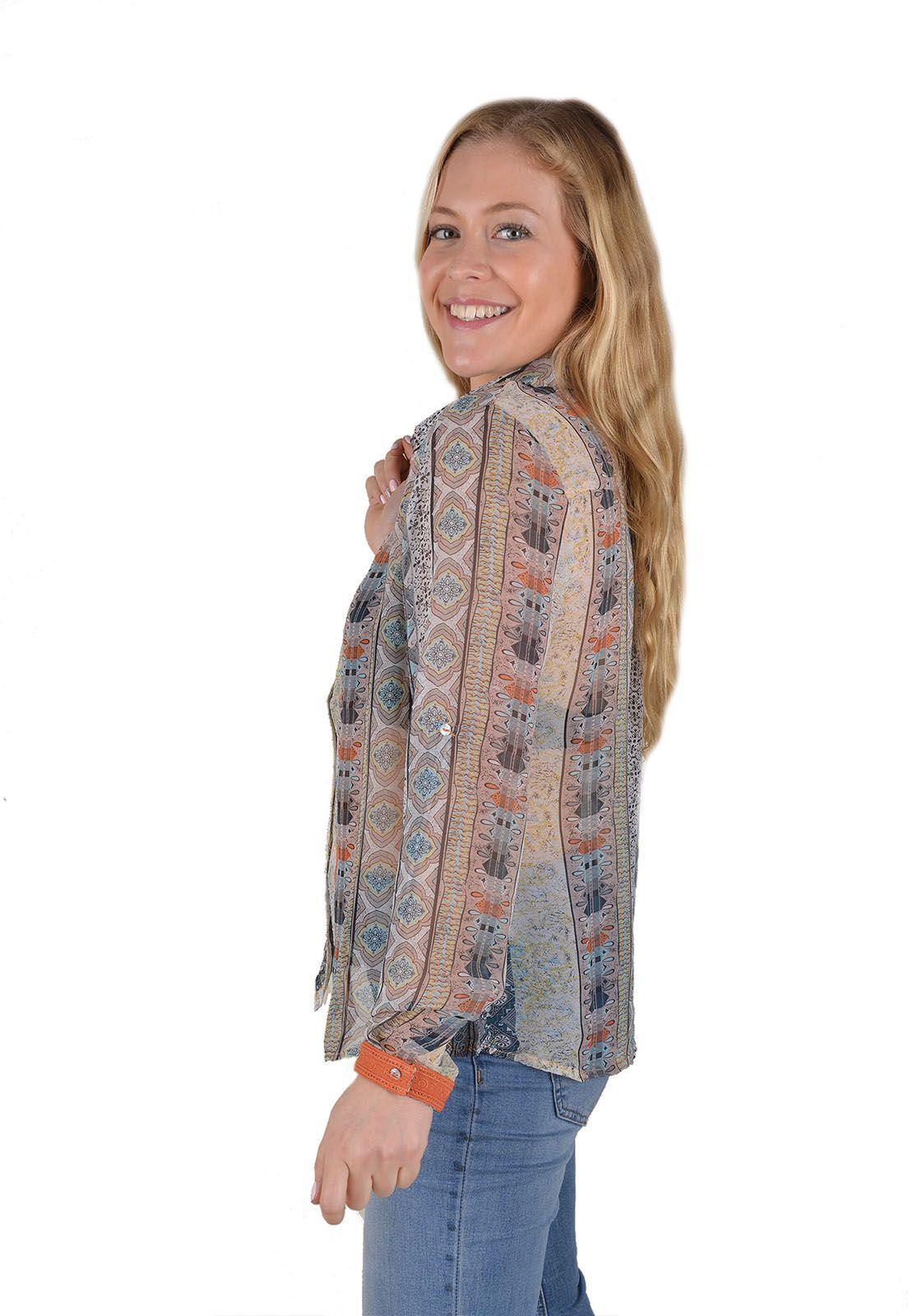 Blusa Flores Olivo Alexandra Cid-2