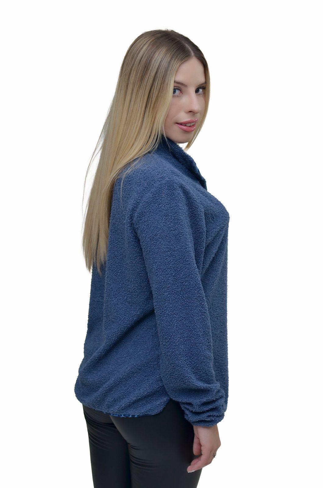 Polera aplicación animal azul Alexandra Cid-2