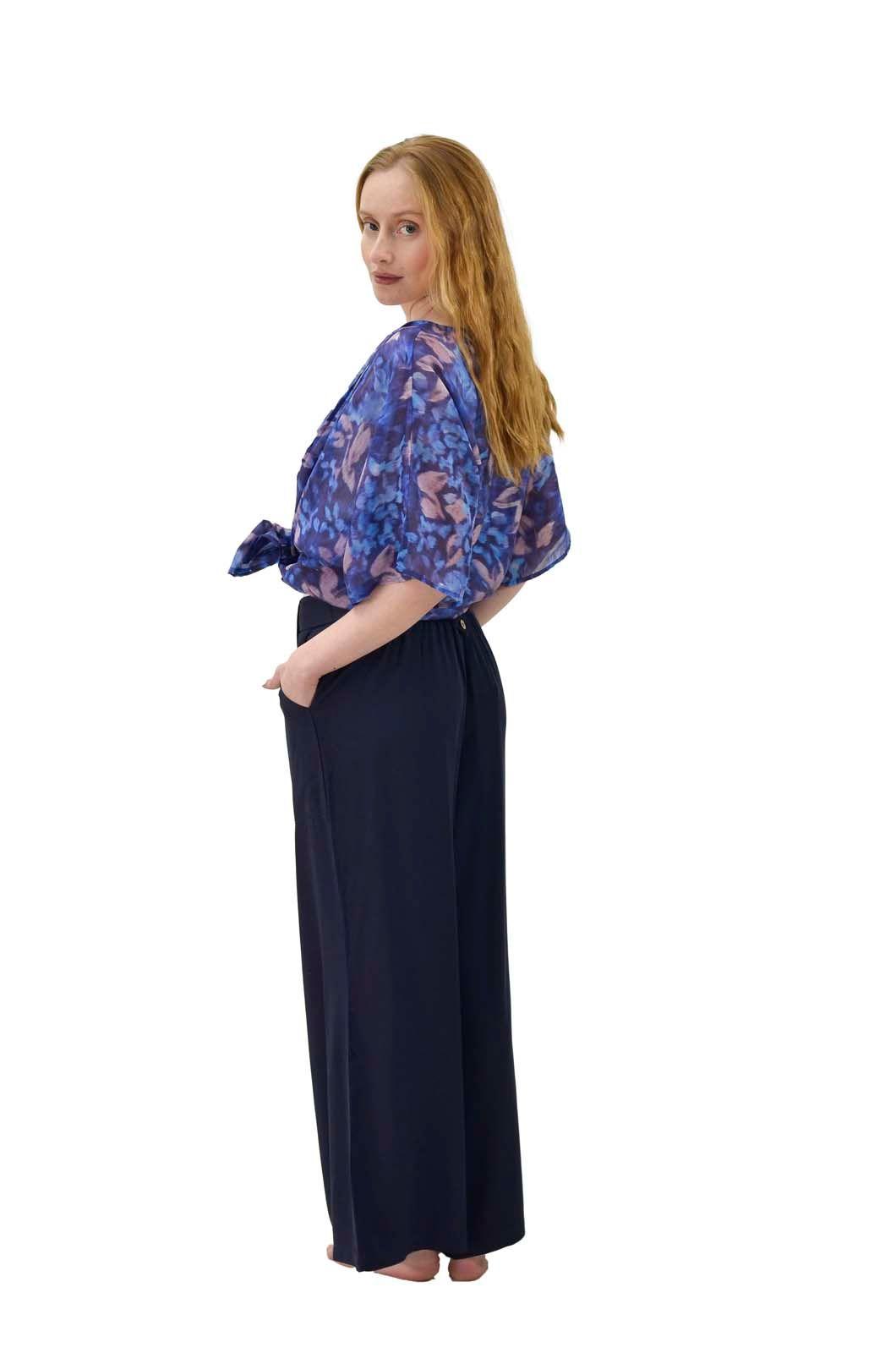 Pantalon Cinturon Azul Alexandra Cid-2