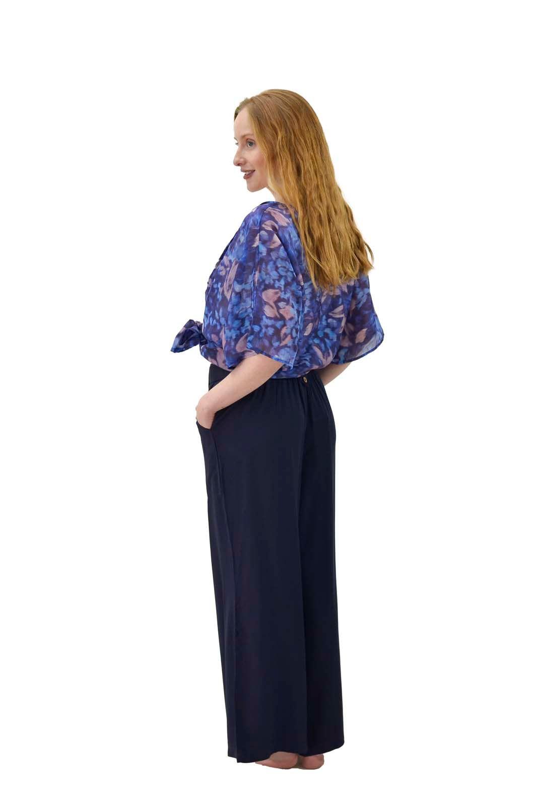 Pantalon Cinturon Azul Alexandra Cid-3