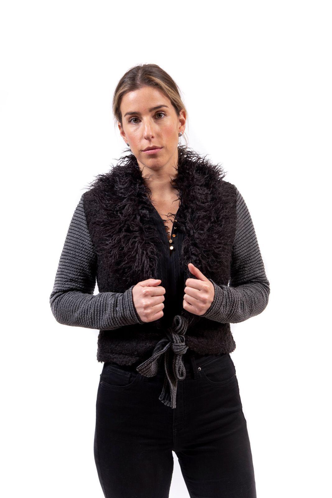 Tapado Piel Negro Alexandra Cid-0
