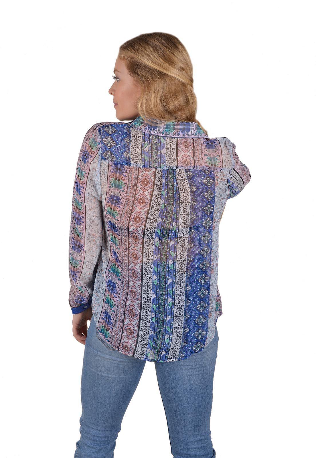 Blusa Flores Rosa Alexandra Cid-1