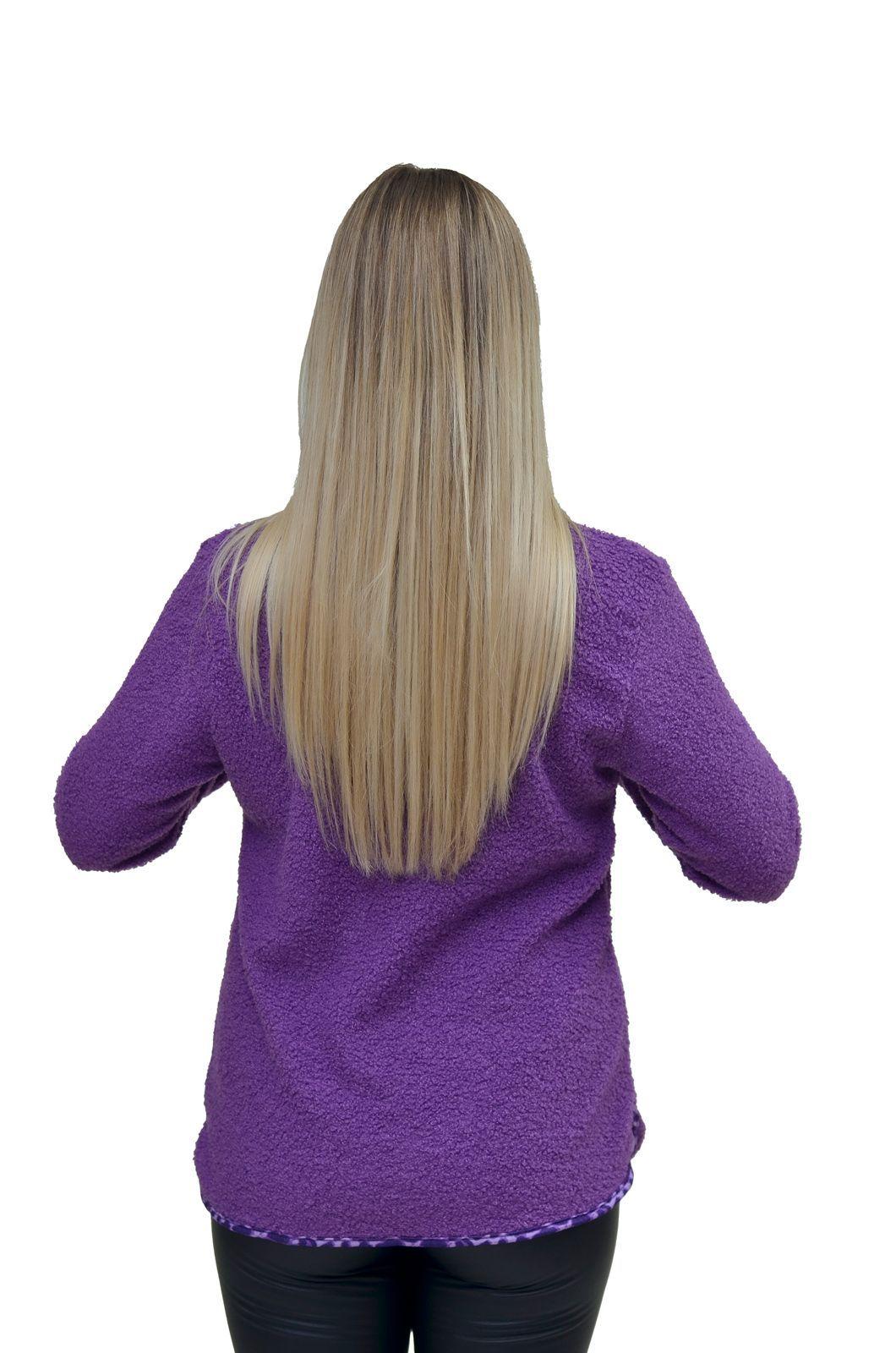 Polera aplicación animal morado Alexandra Cid-2