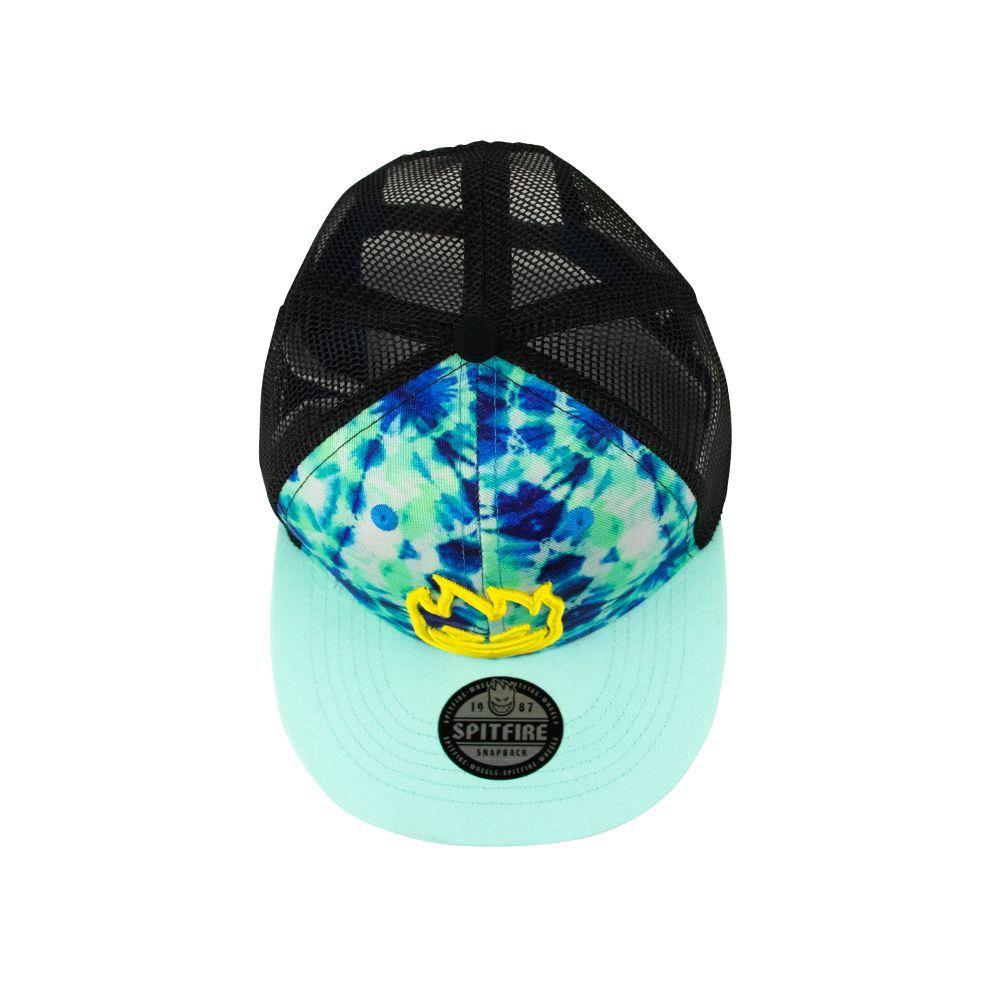 Gorro Trucker Kids Big Head Tie Dye Turquesa Spitfire-4