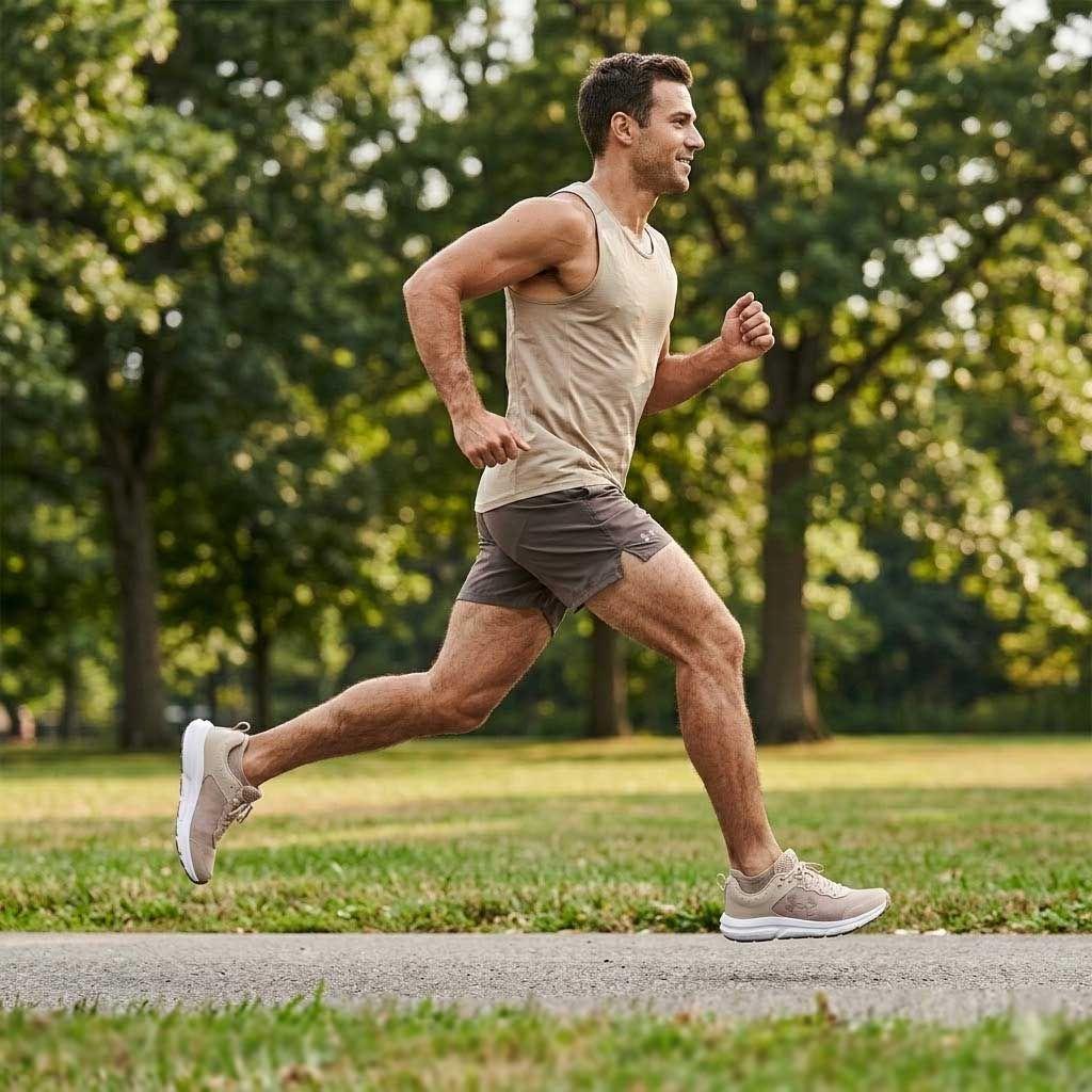 Zapatillas Running Hombre Under Armour Charged Assert 10 Beige-5