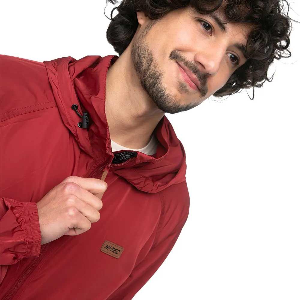 Chaqueta Cortaviento Liviana Hombre Hi Tec Rojo-2