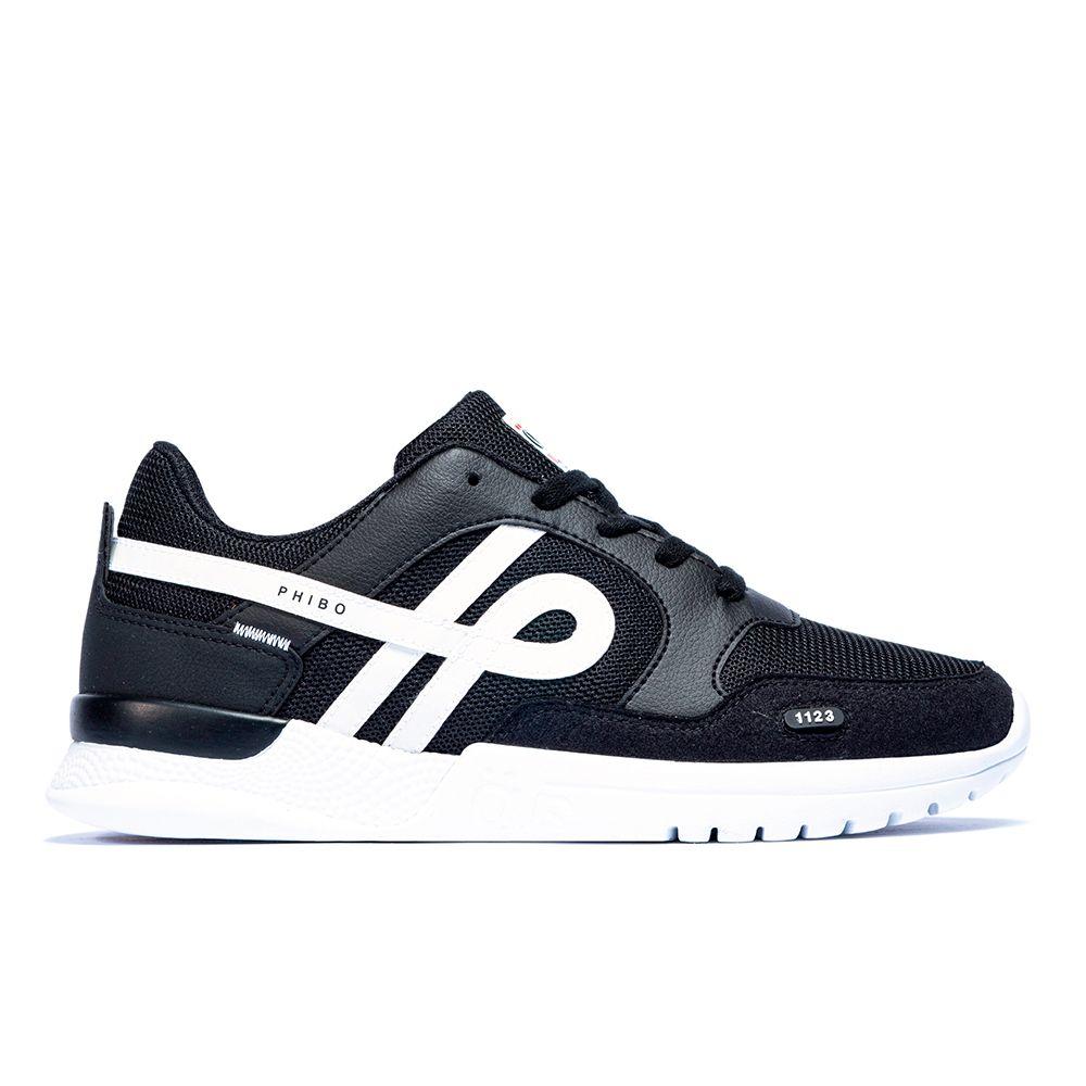 Zapatillas Phibo 1123 Pb Refletivo Oe Hombre Ous Negro Blanco-0