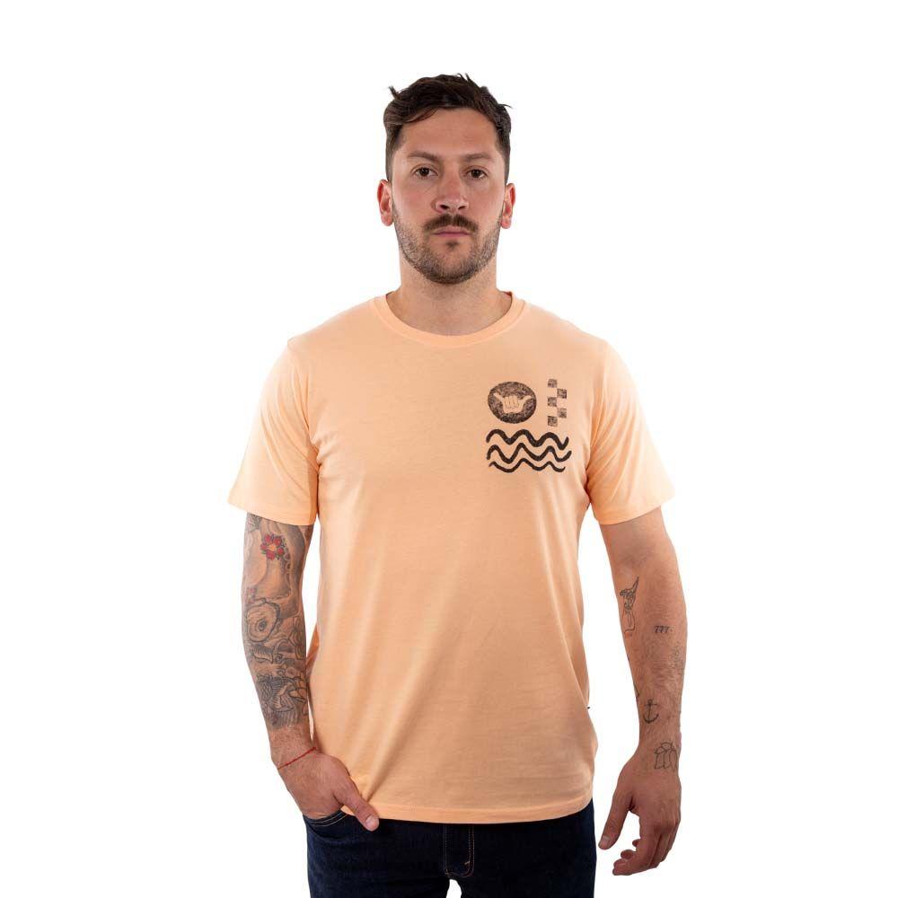 Polera Manga Corta Hombre Elements Coral Hang Loose-0