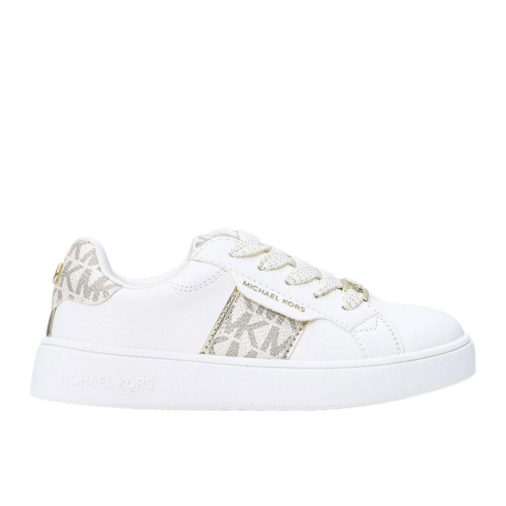 Zapatilla Mujer Michael Kors Jem Maxine White Gold Originales-0