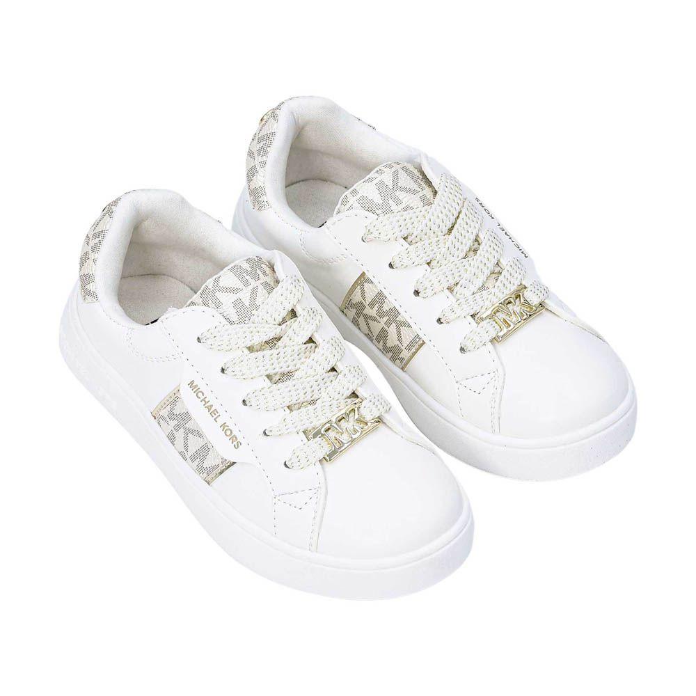 Zapatilla Mujer Michael Kors Jem Maxine White Gold Originales-4