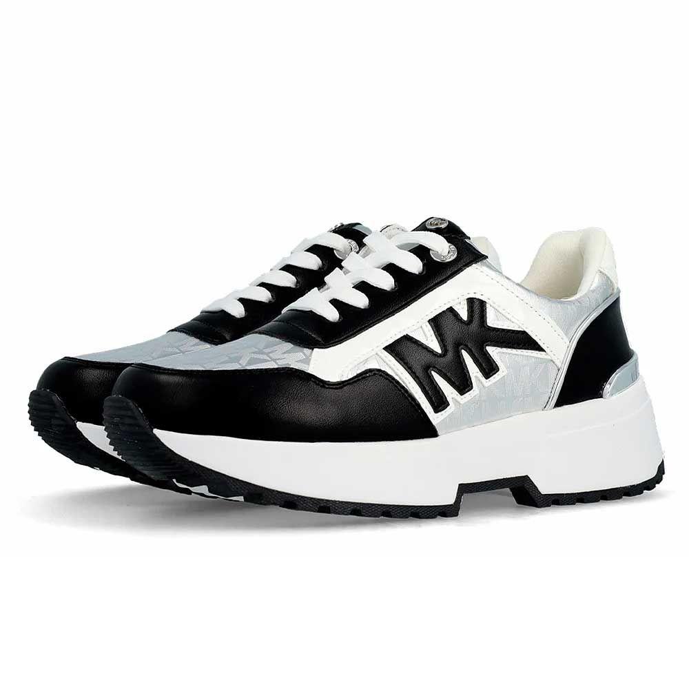 Zapatilla Mujer Michael Kors Original Cosmo Maddy Plateado Negro-1