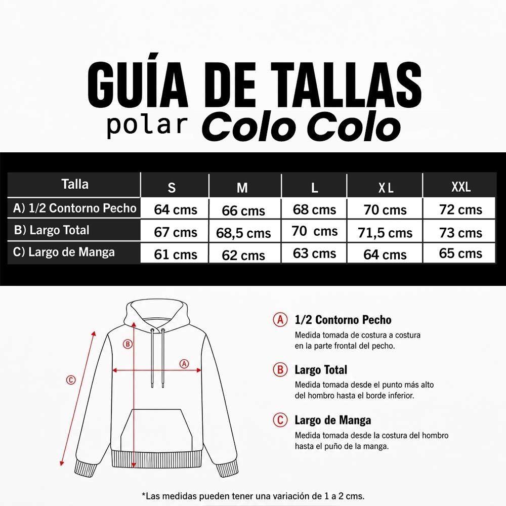 Polerón Sherpa Colo Colo Urbano "Escudo blanco" Negra-4
