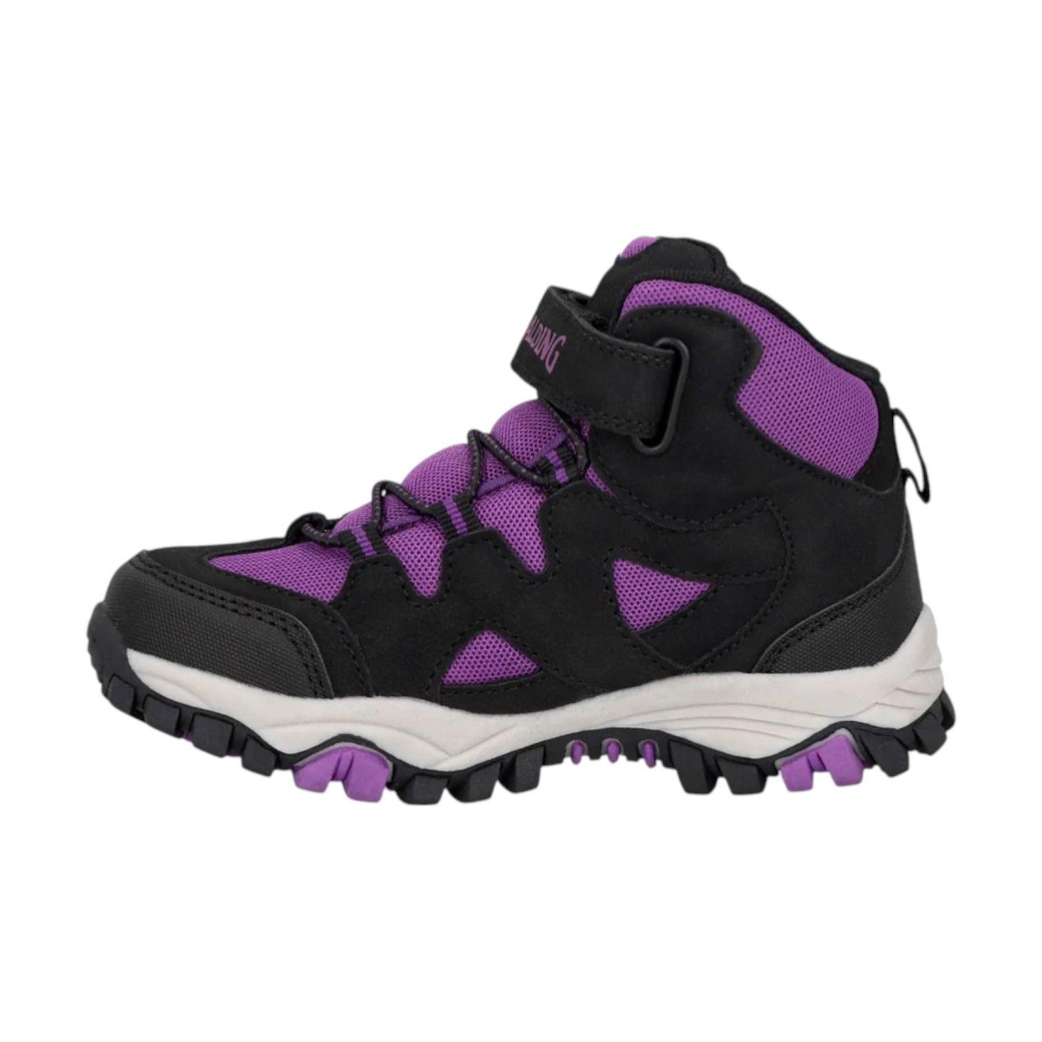Zapatilla Outdoor Infantil Spalding Camp Negro Púrpura-1