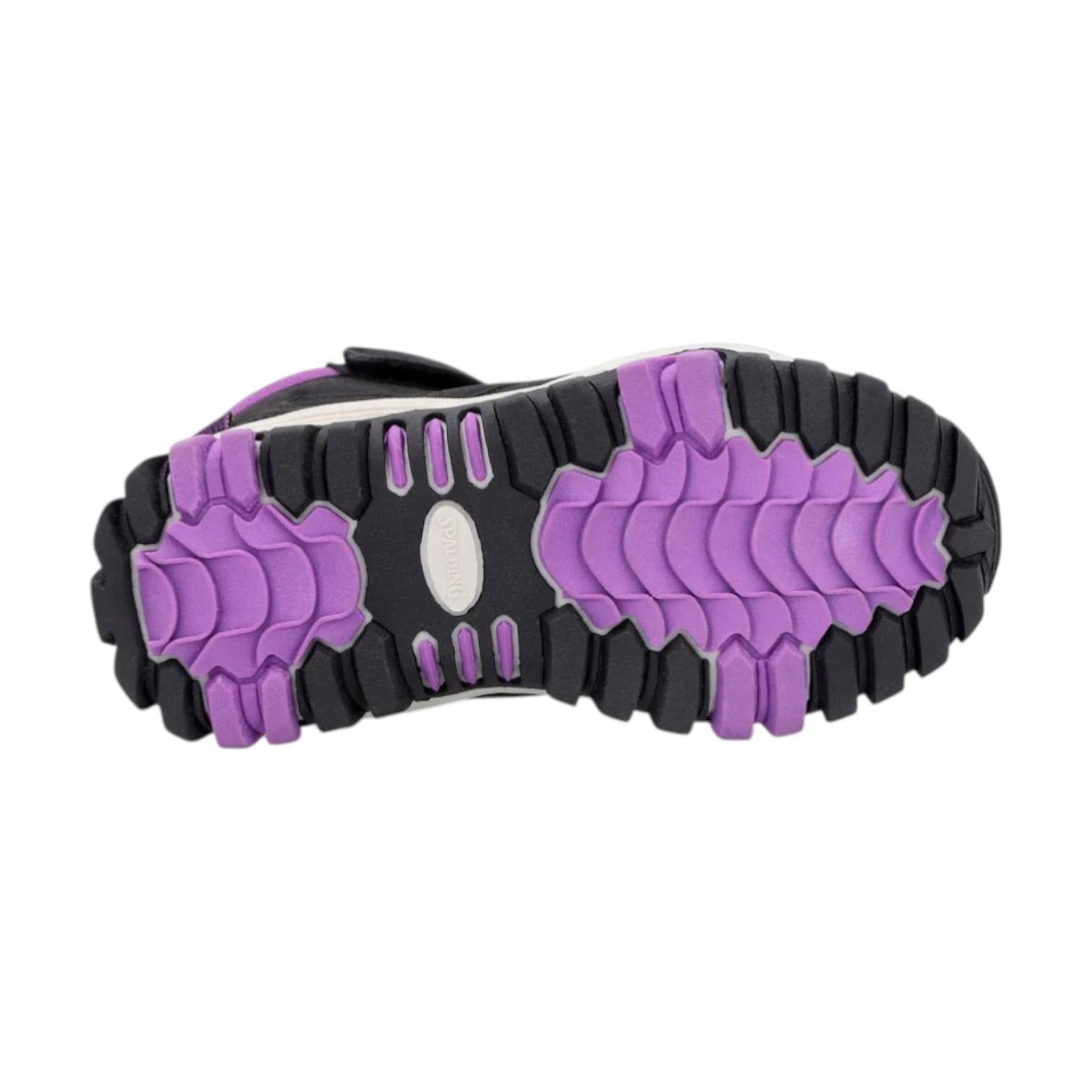 Zapatilla Outdoor Infantil Spalding Camp Negro Púrpura-4