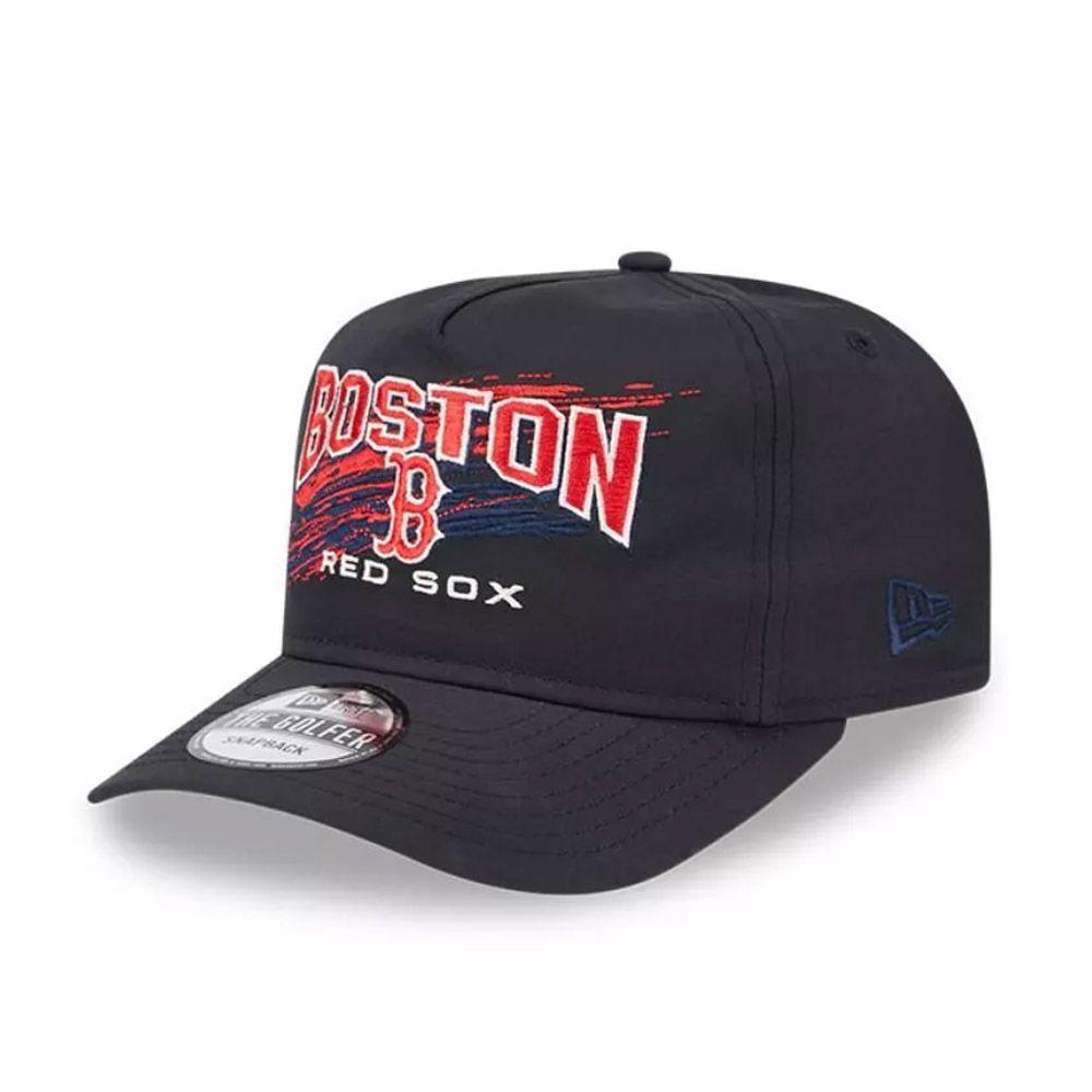 Jockey New Era Golfer MLB Boston Red Sox Throwback Brush Black-2