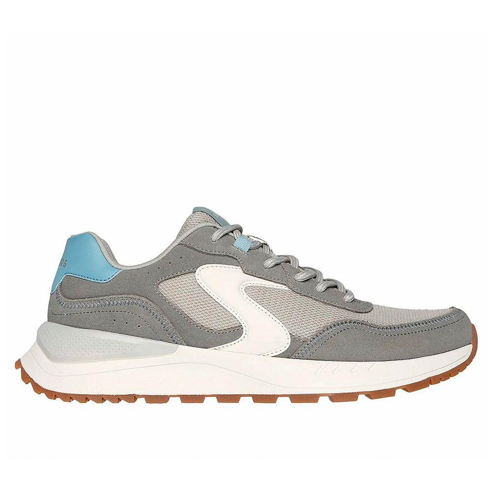 Zapatillas Urbanas Skechers Hombre Fury Lace Low Gris 183265-0