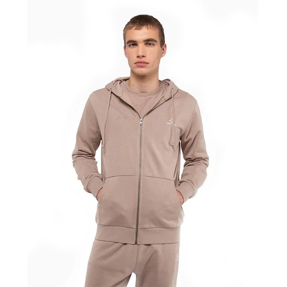 Polerón Hombre Full Zip Converse Beige-0