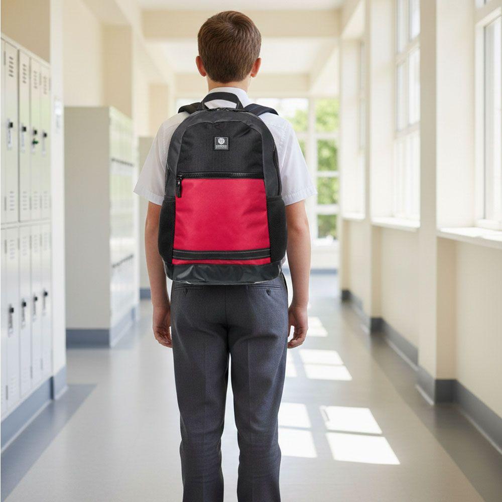 Mochila Escolar Element Action 21L Black Red-6