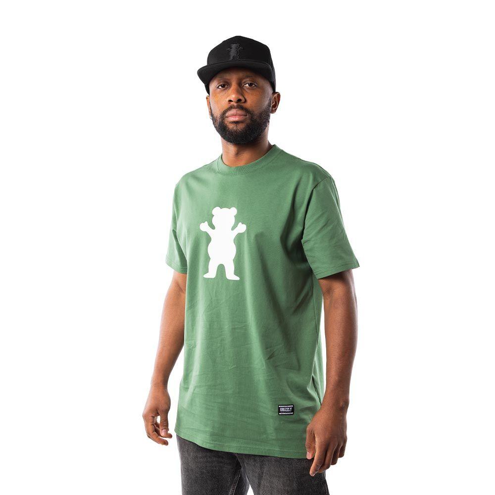 Polera Hombre Grizzly Griptape OG Bear Verde-2