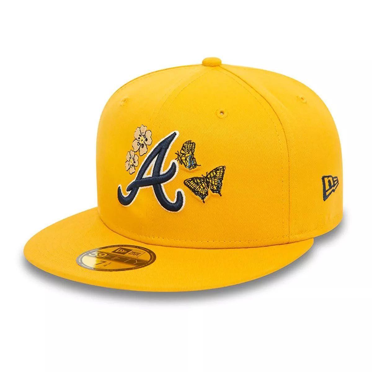 Jockey Gorra New Era 59Fifty Atlanta Braves MLB Seasonal Flower Dark Yellow-2