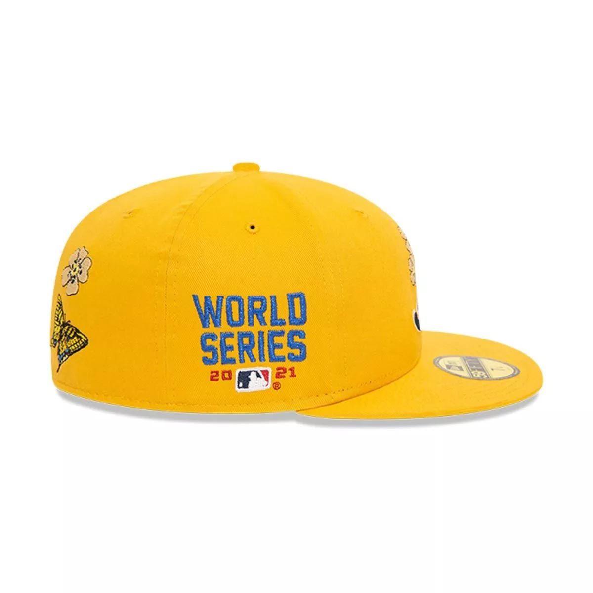 Jockey Gorra New Era 59Fifty Atlanta Braves MLB Seasonal Flower Dark Yellow-3