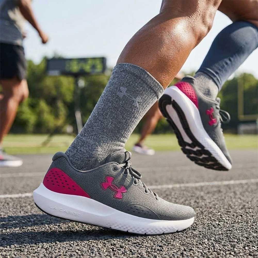 Zapatillas Running Hombre Under Armour Surge 4 Grey Red-1