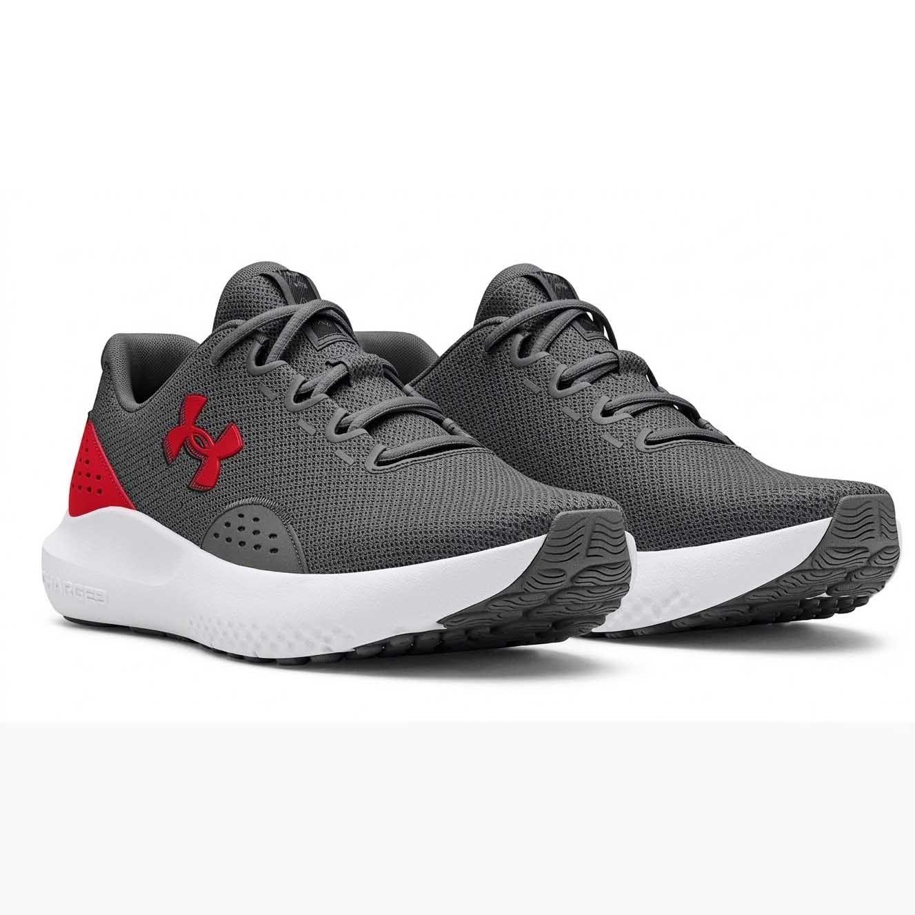 Zapatillas Running Hombre Under Armour Surge 4 Grey Red-3