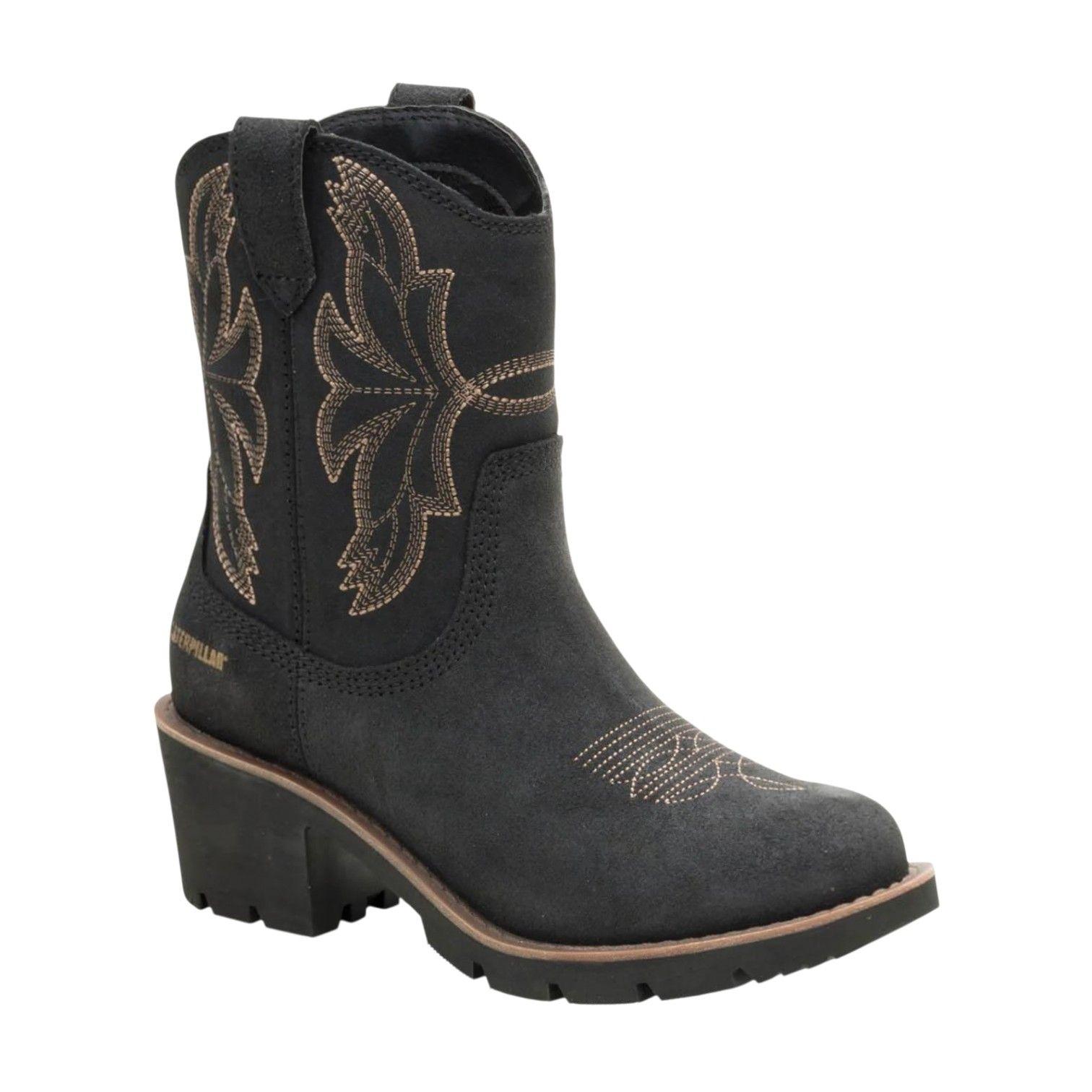Bota Casual Texana Mujer Rewrite Frontier Negra Cat-2