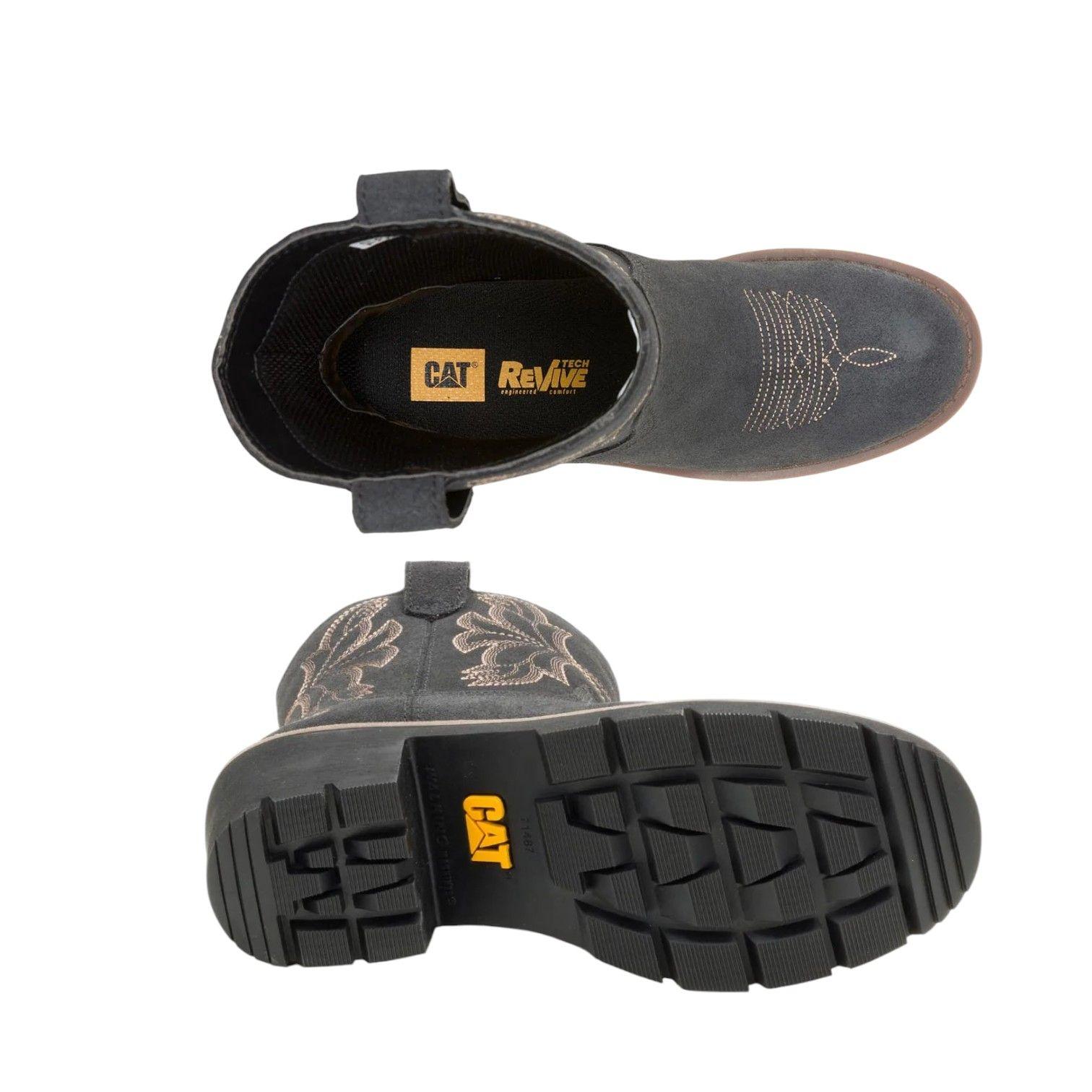 Bota Casual Texana Mujer Rewrite Frontier Negra Cat-4