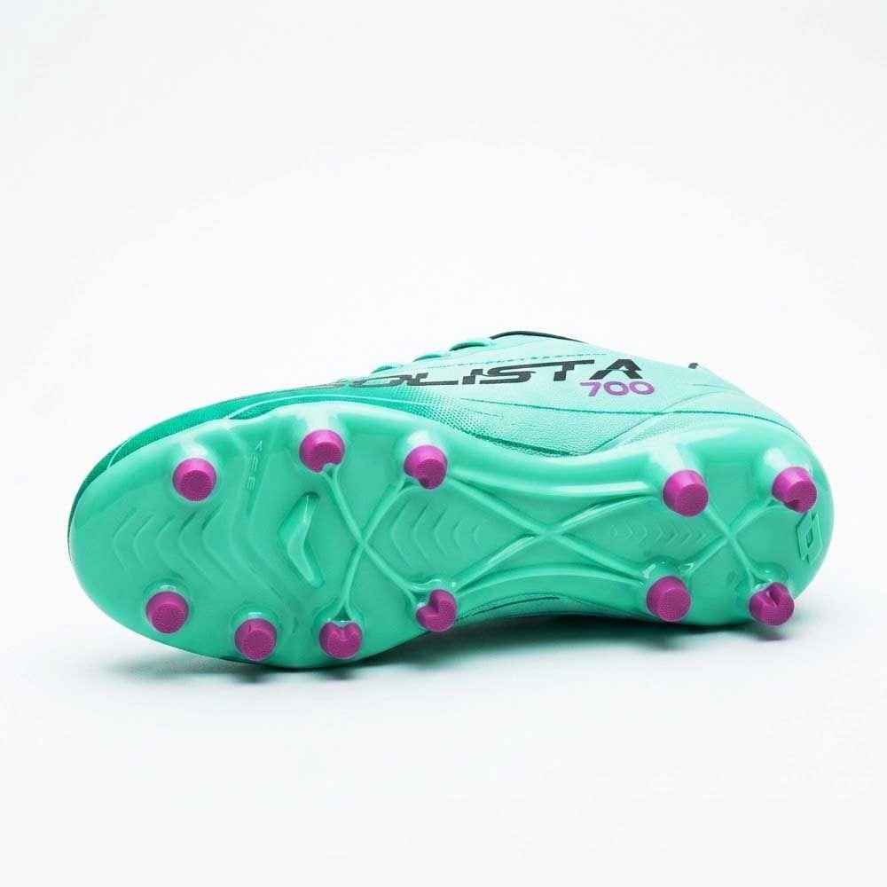 Zapato Fútbol Hombre Lotto Solista FG Verde Morado-3
